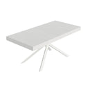 Tavolo Allungabile 180-284x90x74 cm Niket Bianco Frassino Gambe Bianche