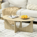 Tavolino Ovale 110x60x45 cm in Truciolato Rovere