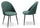 Set 2 sedie Imbottite 51x58x87 cm In Tessuto Tiffany  Lola Petrolio