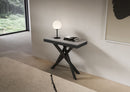 Consolle Allungabile 90-300x40x77 cm Saki Evolution Cemento Gambe Antracite 