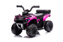 Quad Elettrico per Bambini Safari 6V con Bauletto Posteriore Rosa  