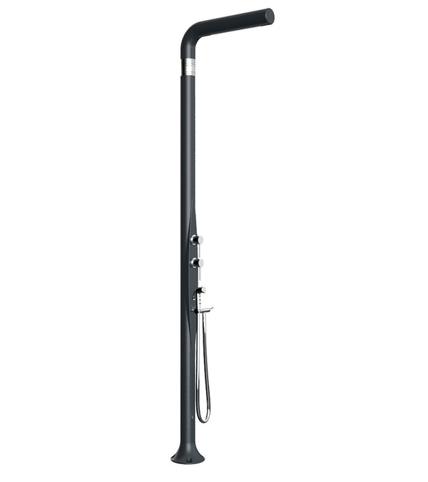 sconto Doccia da Esterno Giardino Miscelatore Deviatore e Doccetta Mobile Arkema Funny Yang Antracite