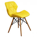 Sedia Annapolis Gialla 41x49x71 h cm in Similpelle Giallo