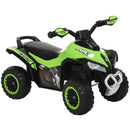 Quad per Bambini a Spinta Manuale con Suoni Integrati Verde   