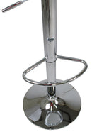 Sgabello con Alzata a Gas e Seduta Girevole in Polipropilene e Similpelle Vandi Nero e Rosso