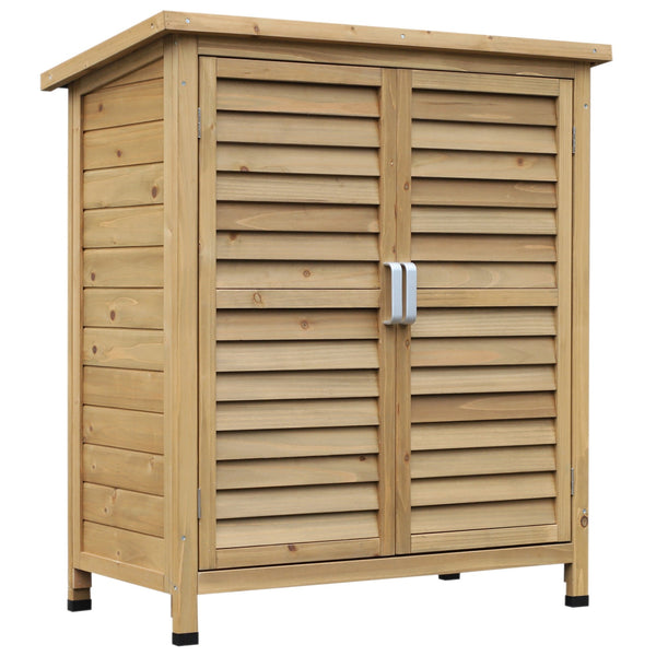 sconto Gartengeräteschrank 87x46,5x96,5 cm in Tannenholz