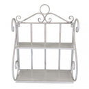 Mensola Evelyne 2 Ripiani 42x22x65 h cm in Acciaio Bianco