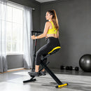 Macchina Total Crunch Pieghevole 57x105x115 cm con Seduta Regolabile in Metallo e Plastica Giallo      