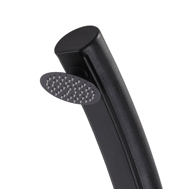 Doccia Solare da Giardino 22L Miscelatore e Lavapiedi Sined Sole Nera