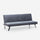 Clic Clac Schlafsofa 171 x 75 x 73 cm in dunkelgrauem Stoff