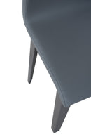 Sedia 40/44x42x86 cm Armida gambe Antracite in Similpelle Grigio