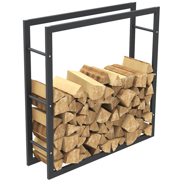 Portalegna Supporto Metallo Porta Legna Interno Legnaia Camino Stufa 100x100x25 sconto