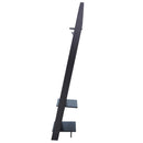 Appendiabiti da Ingresso a 3 Ripiani 4 Ganci in Legno Nero 67x38.5x196 cm 