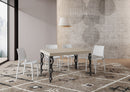 Tavolo Allungabile 120-224x90x77 cm Karamay Cashmere Telaio Antracite 