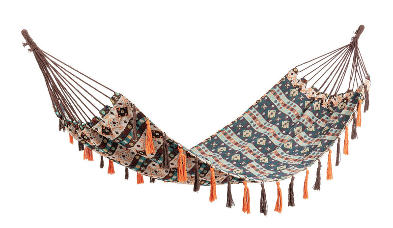 Amaca da Giardino 200x96 cm in Poli-Cotone Santander Marrone- Beige