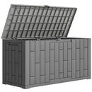 Baule da Giardino 106,5x43x54,5 cm Capacità 227L con Chiusura a Chiave in Resina Impermeabile e Anti UV Grigio      