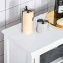 Mobiletto Bagno con due Armadietti 60x30x108,5 cm in MDF Bianco  