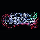 Scritta Luminosa Merry Christmas 100x45 cm Multicolore 288 LED IP44 Uso Esterno