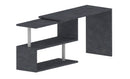 Scrivania con Gamba ad S Girevole 120/65x50x75 cm Volta Ardesia