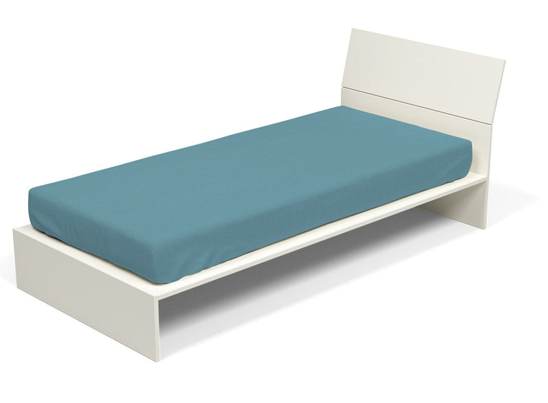 Lenzuolo Sotto con Angoli ed Elastico Tinta Unita in Cotone Ottanio Varie Misure