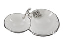 Svuota Tasche Balloons 32x20,5x8 cm in Ceramica Bianco e Argento