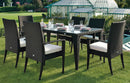 Set da Giardino Tavolo e 6 Sedie in Wicker Ranieri Twist