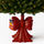 Base Albero di Natale Fiocco Rosso Supporto con Attacco Universale 32x32x35 cm