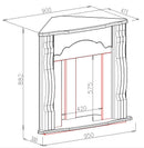 Camino Elettrico da Pavimento ad Angolo 88,2x95x47,3 cm Effetto Fiamma 2000W Clasic & Galileo gold Noce