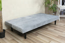 Divano Letto 2 Posti 166x77x65,5 cm in Velluto Soriani Grigio Scuro