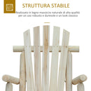 Sedia a Dondolo da Giardino in Legno 66x96x98 cm  Vermont