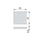 Feltrini Adesivi per Mobile Quadrati 30 x 30 mm 630 Pezzi Emuca