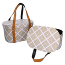 Set 2 Scatole in Similpelle con manici bianco ovale 
