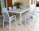 Tavolo Allungabile Portland 175/235x100x75 h cm in Alluminio Bianco