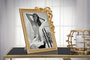Cornice Fregis 24,5x3,7x30,5 cm in Poliresina e Vetro Oro