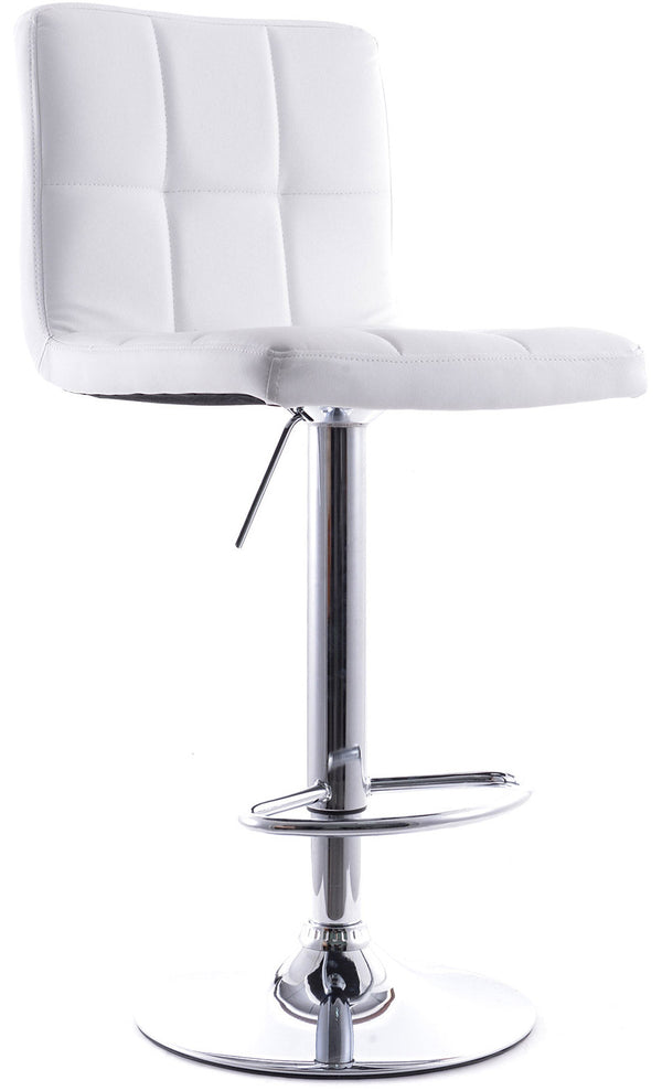 Hocker mit Gasdruckfeder und Drehsitz aus Kunstleder Vandi White online