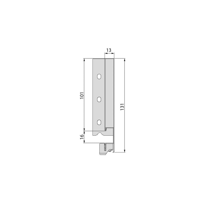 Cassetto Esterno Vertex 40 Kg H131 mm P 350 Verniciato Bianco Acciaio Emuca