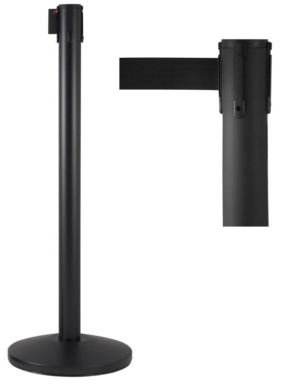 prezzo 3 Meter Gardinenstange aus mattschwarzem Metall Ø36x101 cm schwarzes Band