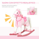 Cavallo a Dondolo per Bambine con Suoni Rosa