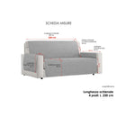 Copridivano con Copri Braccioli in Poliestere Beige Varie Misure