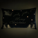 Cuscino led tessuto con renne cm 50x30x12