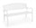 Panca 2 Posti 123x55x84h cm Lizette Bianco