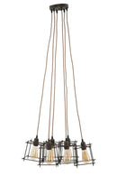 Lampadario Indust Stick 6 Luci 16x16x16 Singolo cm in Ferro