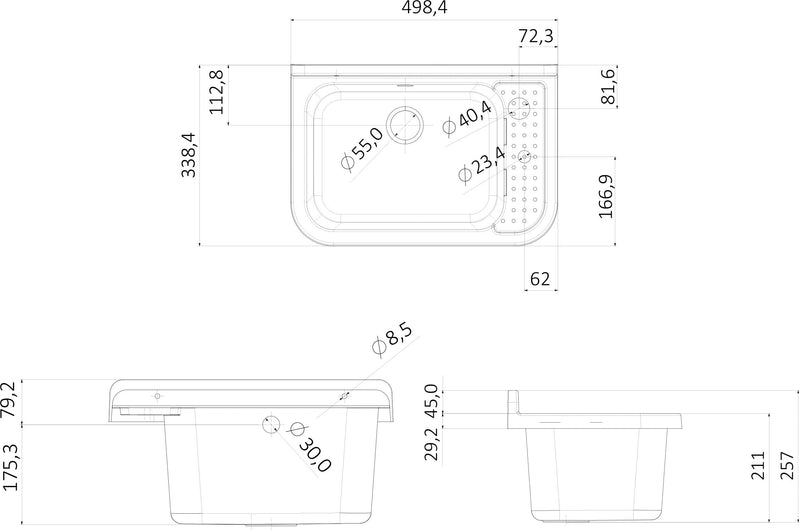 Lavatoio in Polipropilene 13,5l Forlani Pilozzo 50 Marmorizzato Varie Misure