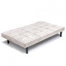 Divano Letto 179x91x76 cm in Tessuto Bianco