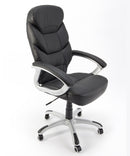 Sedia Poltrona Presidenziale da Ufficio in Similpelle Bozzini Excelsior Nero