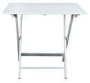Tavolo da Giardino Pieghevole 80x60x80 cm in Legno Bianco