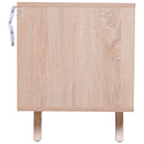 Mobile Tv in Stile Scandinavo Rovere e Nero 120x40x50 cm 