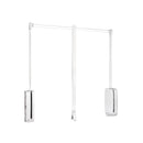 Appendiabiti per Armadio 60-83 cm Max 12Kg in Acciaio Emuca Bianco