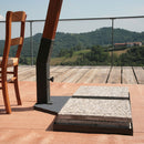 Ombrellone Decentrato da Giardino 2,2x2,2m Braccio in Legno Ecrù