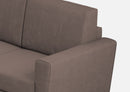 Divano Angolare 5 Posti 228x228x85 cm Yasel in Tessuto Talpa